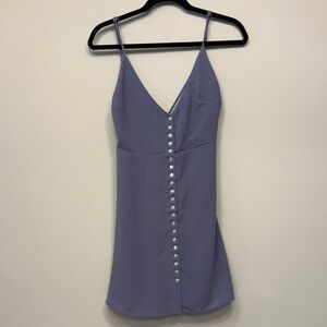 Elegant Lavender Button-Down Women's dress